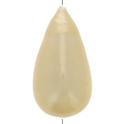 Perlina di cartapesta a forma di pera, effetto metallico 30x16 mm - Light Glold x1