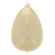 Perlina di cartapesta a forma di pera, effetto metallico 33x22 mm - Light gold x1|raw }}