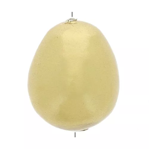 Perle goccia irregolare in cartapesta effetto metallico 24x18 mm -doratox1