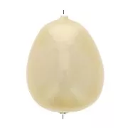 Perlina irregolare in cartapesta effetto metallico 24x18 mm -light chiaro x1