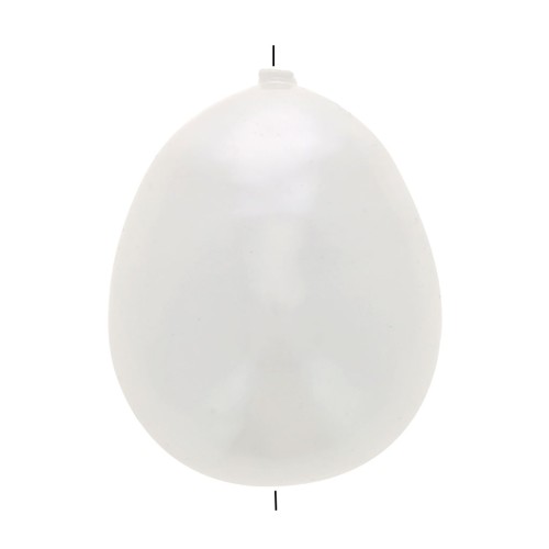 Perlina irregolare in cartapesta 24x18 mm - Bianco perlato x1