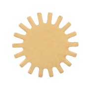 Elementi sole da 6 mm - acciaio inox 316L dorato x4