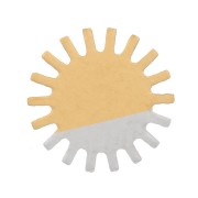 Elementi sole da 6 mm - acciaio inox 316L dorato x4