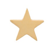 Elementi a stella da 5 mm da incollare - Acciaio inossidabile 316L dorato x4