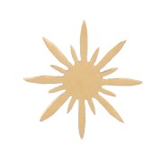 Elementi stella del nord da 5 mm da incollare acciaio inossidabile 316L dorato x4|raw }}