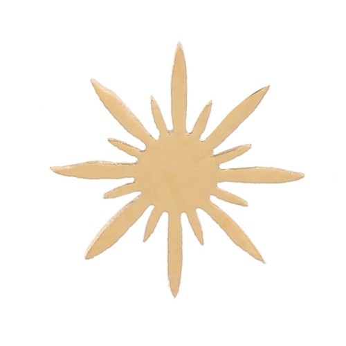 Elementi stella del nord da 5 mm da incollare acciaio inossidabile 316L dorato x4