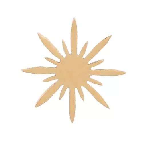 Elementi stella del nord da 5 mm da incollare acciaio inossidabile 316L dorato x4