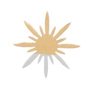 Elementi stella del nord da 5 mm da incollare acciaio inossidabile 316L dorato x4