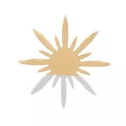 Elementi stella del nord da 5 mm da incollare acciaio inossidabile 316L dorato x4