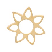 Elementi fiore da 5 mm - acciaio inox 316L dorato x4