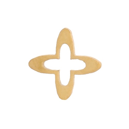 Elementi trasversali incassati per l'incollaggio 5 mm acciaio inox 316L dorato x4