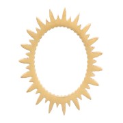 Elementi solari ovali 9x7 mm - Acciaio inossidabile 316L dorato x4