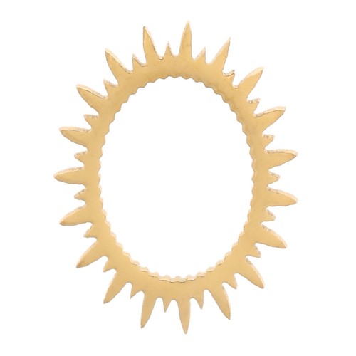 Elementi solari ovali 9x7 mm - Acciaio inossidabile 316L dorato x4