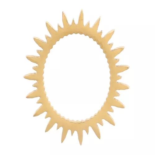 Elementi solari ovali 9x7 mm - Acciaio inossidabile 316L dorato x4