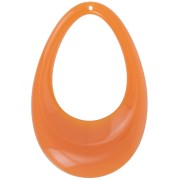 Pendente goccia scavato in acrilico opaco 45x30 mm - Ambra x1