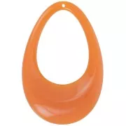 Pendente goccia scavato in acrilico opaco 45x30 mm - Ambra x1