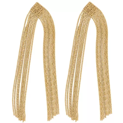 Orecchini a rete Paloma 81x17 mm - Acciaio inossidabile 304L dorato x2