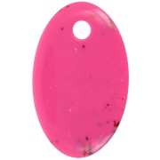 Pendente ovale in acrilico opaco 32,5x20 mm - Fucsia screziato x1|raw }}