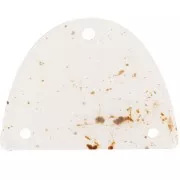 Pendente mezzaluna in acrilico 30x39,5 mm - Bianco sporco screziato x1