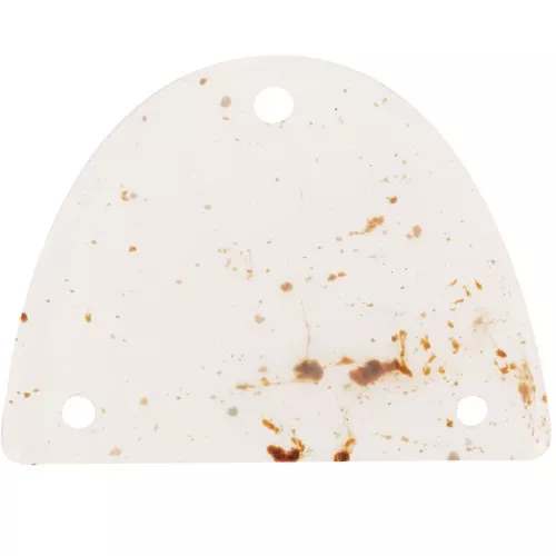 Pendente mezzaluna in acrilico 30x39,5 mm - Bianco sporco screziato x1