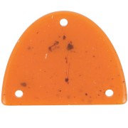 Pendente mezzaluna in acrilico 30x39,5 mm - Granito arancione x1