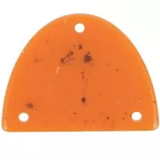 Pendente mezzaluna in acrilico 30x39,5 mm - Granito arancione x1