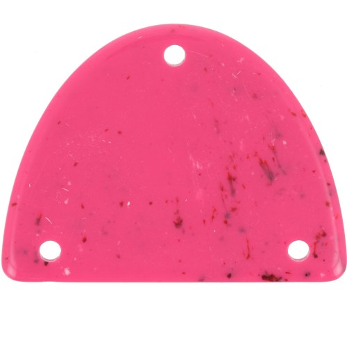 Pendente mezzaluna in acrilico 30x39,5 mm - Fucsia maculato x1