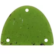 Pendente mezzaluna in acrilico 30x39,5 mm - Granito d'oliva x1