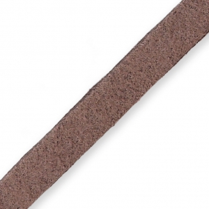 Laccetto pelle Scamosciata mm. 6x1.3 Marrone chiaro x m. 2