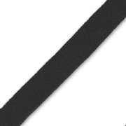 Laccetto pelle Scamosciata mm. 6x1.3 Nero x m. 2