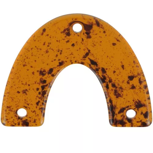 Distanziatore a ponte in acrilico 30x39,5 mm - Ambra screziata x1