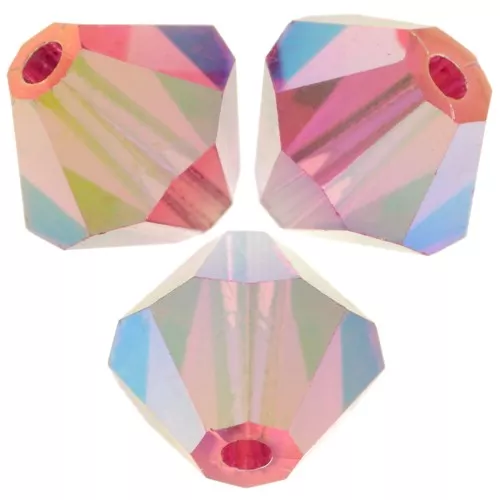 Biconi Preciosa 5 mm - MC Bead Rondell - Indian Pink AB 2X x12