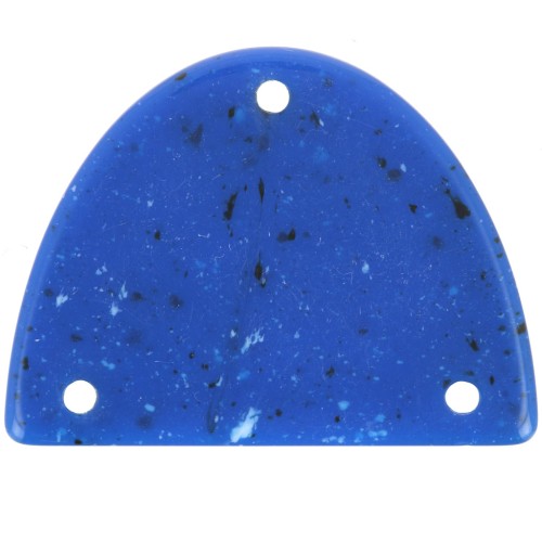 Pendente mezzaluna in acrilico 30x39,5 mm - Granito blu scuro x1