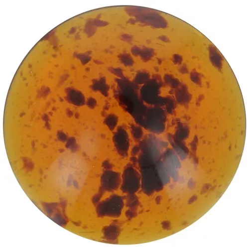 Cabochon acrilico trasparente rotondo 14 mm - Ambra screziata x1