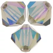 Biconi Preciosa 5 mm - MC Bead Rondell - Black Diamond Glitter x12