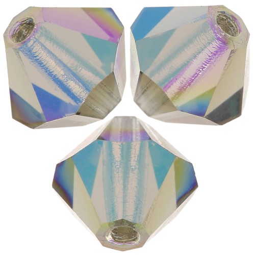 Biconi Preciosa 5 mm - MC Bead Rondell - Black Diamond Glitter x12