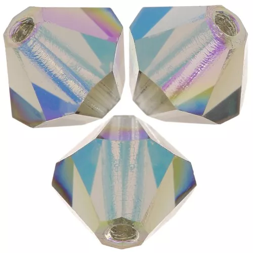 Biconi Preciosa 5 mm - MC Bead Rondell - Black Diamond Glitter x12