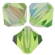 Biconi Preciosa 5 mm - MC Bead Rondell - Peridot Glitter x12|raw }}