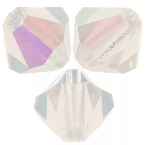 Biconi Preciosa 5 mm - MC Bead Rondell - White Opal Glitter x12