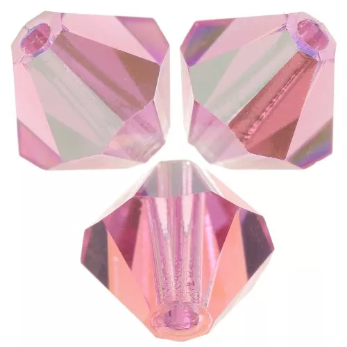 Biconi Preciosa 5 mm - MC Bead Rondell - Rose Glitter x12