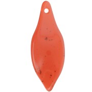 Pendente forma di foglia in acrilico curvo 39,5x15 mm - Granito mattone x1|raw }}