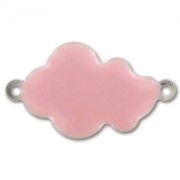Separatori nuvole smaltate epossi mm. 26x15 Light Rose x6