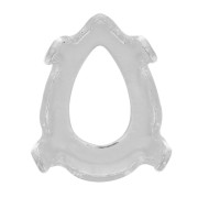 Castone pera PureCrystal 4228 mm. 8x6 Argentato x1|raw }}