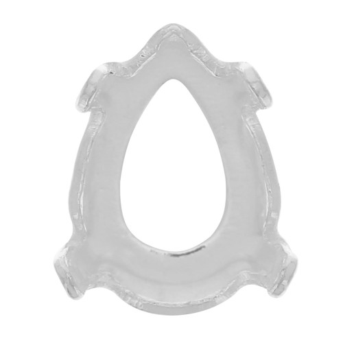 Castone pera PureCrystal 4228 mm. 8x6 Argentato x1