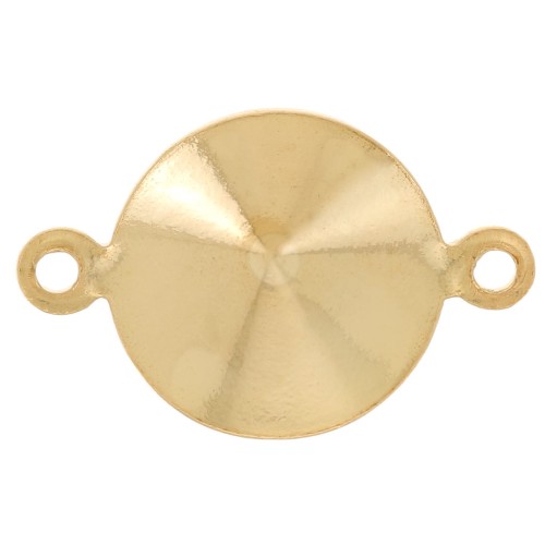 Castone distanziatore PureCrystal Rivoli 1122 cabochon 10 mm - Dorato x1