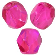 Sfaccettate 4 mm - Crystal Rosa fucsia x50|raw }}