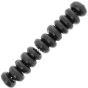 Perline rondelle di legno Heishi 6,5x3 mm - Nero x100