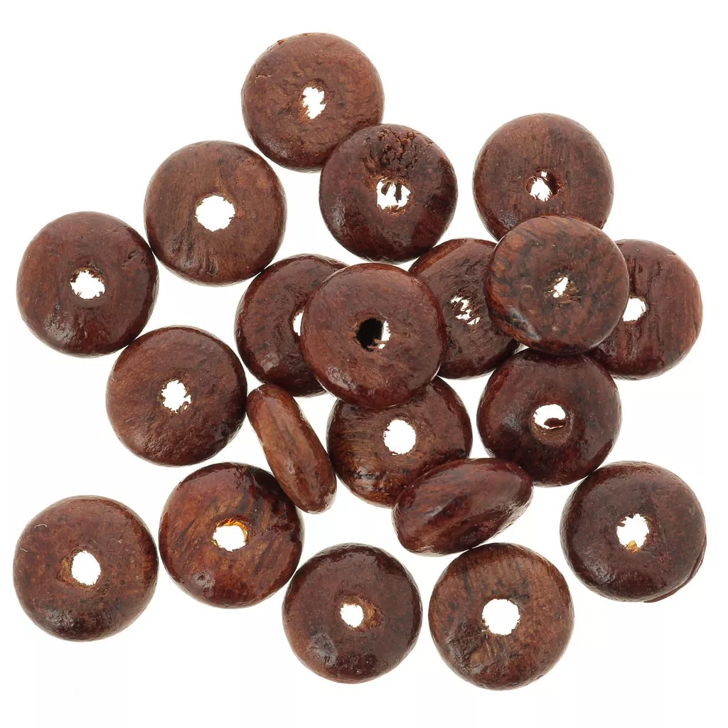 200 Perline In Legno Naturale Marrone Scuro A Righe – 6 Mm Per Gioielli Fai Da Te, Bracciali, Collane - 2