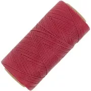 Bobina di filo piatto cerato Linhasita per macramè 1,4 mm - Rosso scuro (44) x 167 m