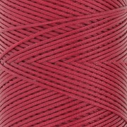 Bobina di filo piatto cerato Linhasita per macramè 1,4 mm - Rosso scuro (44) x 167 m